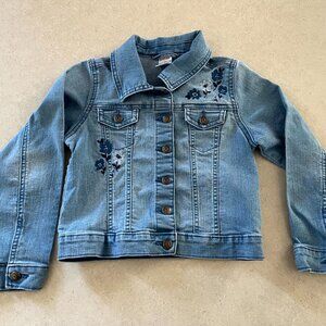 Gymboree Girls Jean Denim Jacket Embroidered Light Wash Size 6